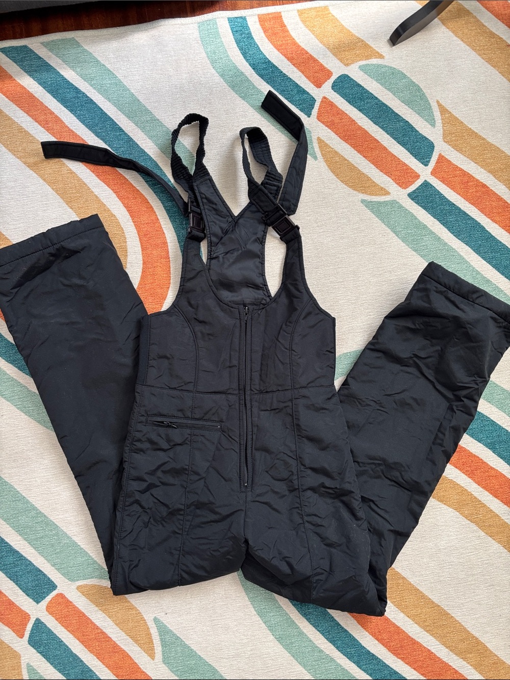 Women’s Black Insulated Ski Bib Jumpsuit